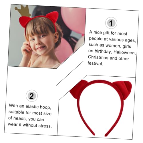 HAMPPLIES 4 Stück Leopardenmuster Haarreif mit Katzenohren Teiliges Leichtes Stirnband für Party Halloween Karneval Komfortabel Elastisch Modischer Haarschmuck für Frauen und Mädchen von HAMPPLIES