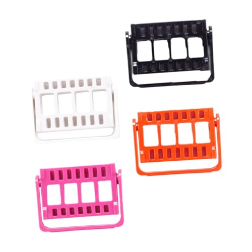 HAMPPLIES 4 Stück Nail Drill Bits Aufbewahrungsständer Teilig Organizer für Nagelfräser Polierbits Nagelpflege Zubehör in Schwarz Orange Grauweiß von HAMPPLIES