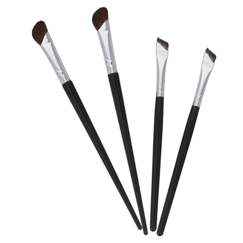 HAMPPLIES 4 Stück Teiliges Augen Make Up Pinsel mit Schrägem Spitze für Präzises Auftragen Langlebig und Hautfreundlich für Eyeliner Augenbrauen und Nasenkontur Vielseitig Einsetzbar von HAMPPLIES