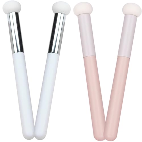 HAMPPLIES 4 Stück Teiliges Concealer Pinsel mit Weichem Hochdichtem Schwammkopf für Foundation Puder und Abdeckcreme Hautfreundlich und Elastisch für Präzises Make Up bei Frauen und Mädchen von HAMPPLIES