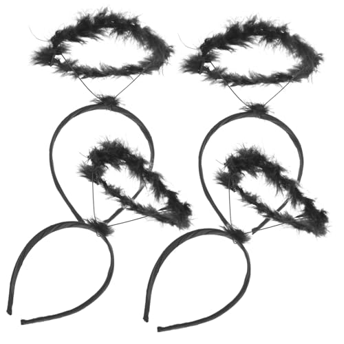 HAMPPLIES 4 Stück Teiliges Cosplay Heiligenschein aus Flexiblem Hautfreundlichem Kunststoff Leichter Rutschfester Haarreif für Engelskostüm Komfortabel und Langlebig für Party und Aufführung von HAMPPLIES
