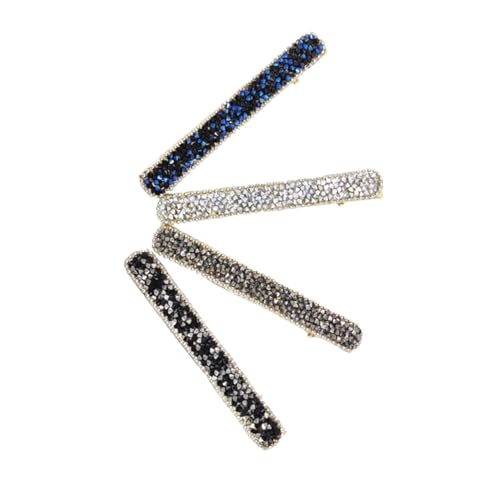 HAMPPLIES 4 Stück Teiliges Eleganter Wasser Haarklammern mit Strasssteinen Stilvolle Haarspangen in Weiß Blau Schwarz und Modischer Haarschmuck für Damen und Mädchen von HAMPPLIES