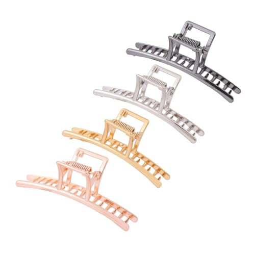 HAMPPLIES 4 Stück Teiliges Große Metall Jaw Clips aus Langlebiger Legierung Ponytail Haarklammern in Schwarz Gold Silber und Roségold für Damen und Mädchen Einfach zu Verwenden Modischer HAMPPLIES 4 Stück Teiliges Große Metall Jaw Clips aus Langlebiger Legierung Ponytail Haarklammern in Schwarz Gold Silber und Roségold für Damen und Mädchen Einfach zu Verwenden Modischer von HAMPPLIES