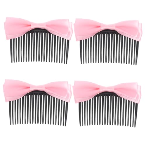 HAMPPLIES 4 Stück Teiliges Haarkamm für Frauen Haarschmuck mit Schleifendekor Praktische Haarspangen zum Frizz Bändigen und Hochstecken Eleganter Kopfschmuck für Alltag und Besondere von HAMPPLIES