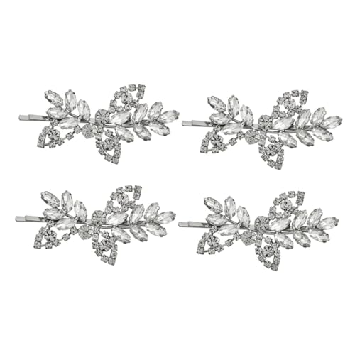 HAMPPLIES 4 Stück Teiliges Haarspangen mit Funkelnden Strasssteinen Stilvolle Haarklammern für Frauen Vielseitiger Haarschmuck für Partys Hochzeit Alltag und Festliche Anlässe von HAMPPLIES