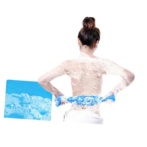 HAMPPLIES 4 Stück Teiliges Nylon Peeling Badetuch Rückenschrubber in Gelb Grün Blau Langes Peeling Handtuch zur Effektiven Entfernung Abgestorbener Haut Schweiß und Fett für Glatte Haut für von HAMPPLIES