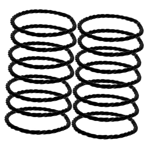 HAMPPLIES 40 Stück Haargummis Elastisch Nahtlos Haarschmuck Damen Schwarz Haartresor Alltag Ponytail Haarbänder für Frauen Robust Langlebig von HAMPPLIES