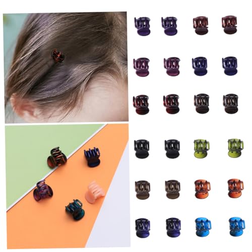 HAMPPLIES 48 Stück Teiliges Kleine Haarklammern aus Robustem Kunststoff Perlglänzende und Farbige Mini Haarkrallen mit Rutschfesten Zähnen Vielseitige Haaraccessoires für Mädchen und Frauen von HAMPPLIES