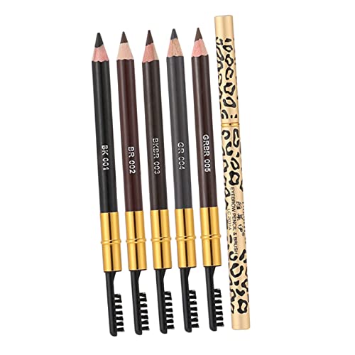 HAMPPLIES 5 Stück Teiliges Dual End Augenbrauenstift mit Bürste Wasserfest Schweißresistent Leicht und Kompakt Präzise Farbtöne Schwarz und Dunkelbraun für Natürliches Make Up und Reisen HAMPPLIES 5 Stück Teiliges Dual End Augenbrauenstift mit Bürste Wasserfest Schweißresistent Leicht und Kompakt Präzise Farbtöne Schwarz und Dunkelbraun für Natürliches Make Up und Reisen von HAMPPLIES
