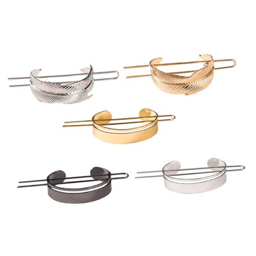 HAMPPLIES 5 Stück Teiliges Federn Haarnadeln Damen Tiara Haarschmuck Ponytail Haarklammern für Hochsteckfrisuren und Vielseitige Frisurendekoration von HAMPPLIES