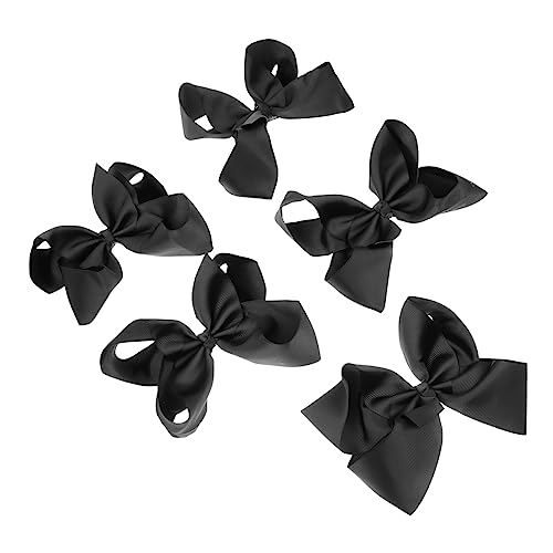 HAMPPLIES 5 Stück Teiliges Haarschmuck für Mädchen Bunte Haarspangen mit Schleifen Große Haarclips Schwarz Haarklammern für von HAMPPLIES