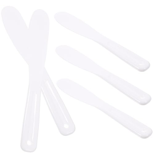 HAMPPLIES 5 Stück Kosmetik Spatel Silikon Make up Löffel Für Gesichtscreme Und Masken Hautpflege Tools Für Selbstgemacht Kosmetik Praktisch Und Tragbar Weiß von HAMPPLIES