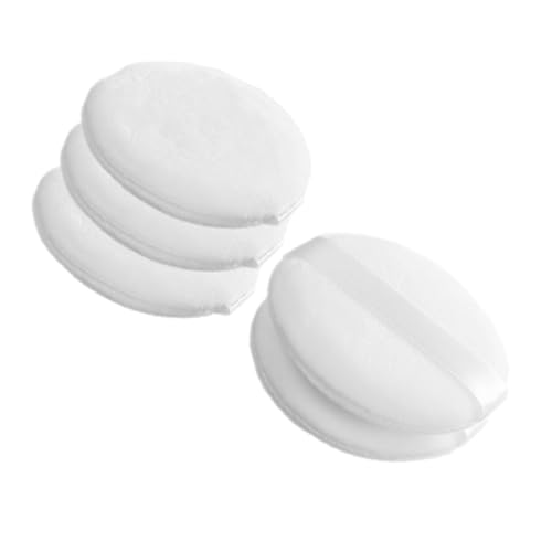 HAMPPLIES 5 Stück Teiliges Makeup Puderquasten Weiche Runde Kosmetikpuffs für Gesicht Sanftes Feines Velours Material für Natürliches Auftragen von Losem Puder und Kompaktpuder bei Frauen von HAMPPLIES