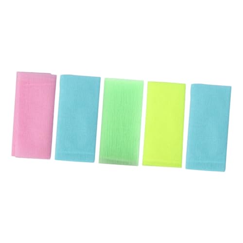 HAMPPLIES 5 Stück Teiliges Peeling Badetuch aus Hochwertigem Material Langes Körper und Rückentuch für Effektive Hautreinigung Sanftes Peeling Fördert Durchblutung für Dusche und Badewanne von HAMPPLIES