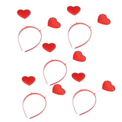 HAMPPLIES 5 Stück Teiliges Rote Herz Haarreifen mit Rutschfestem Sitz Verstellbar und Elastisch Langlebiger Metallkopfband Haarschmuck für Valentinstag und Neujahr Modisch und Komfortabel HAMPPLIES 5 Stück Teiliges Rote Herz Haarreifen mit Rutschfestem Sitz Verstellbar und Elastisch Langlebiger Metallkopfband Haarschmuck für Valentinstag und Neujahr Modisch und Komfortabel von HAMPPLIES