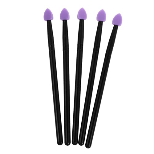 HAMPPLIES 5 Stück Teiliges Silikon Lidschatten Schminkpinsel mit Komfortablem Griff für Professionelle Female Makeup Anwendung Wiederverwendbar Leicht zu Reinigen für Präzises Augen Make Up von HAMPPLIES