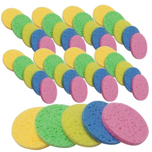 HAMPPLIES 50 Stück Runde Gesichtsreinigungsschwämme aus Weichem Zellstoff Hautfreundlich Vielseitig als Make up entferner und Tragbarer Gesichtsreiniger Farben pro Handlich und Langlebig HAMPPLIES 50 Stück Runde Gesichtsreinigungsschwämme aus Weichem Zellstoff Hautfreundlich Vielseitig als Make up entferner und Tragbarer Gesichtsreiniger Farben pro Handlich und Langlebig von HAMPPLIES