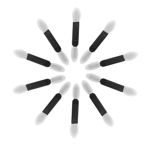 HAMPPLIES 50 Stück Teiliges Einweg Doppelkopf Schwamm Lidschatten Präzise Augen Make Up Pinsel für Frauen für Reisen Partys und Tägliche Anwendung von HAMPPLIES