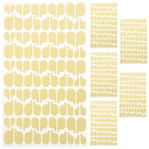 HAMPPLIES 6 Blätter Doppelseitige Nagelklebesticker Nagelständer Aufkleber für Nagelkunst DIY Nagelstudio Nagelform Klebesticker für Professionelle und Private Anwendung von HAMPPLIES