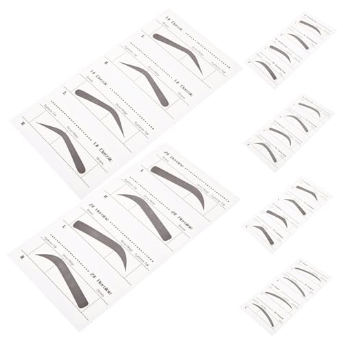 HAMPPLIES 6 Stck Teiliges Augenbrauen Schablonen aus Papier Einweg Make Up Augenbrauen Vorlage für Frauen Mädchen Praktisches Einfaches Styling Geeignet für Anfänger und Profis Salon und von HAMPPLIES