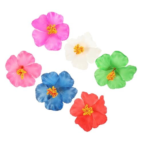 HAMPPLIES 6 Stück Blumen Haarspangen für Frauen Boho Haarschmuck mit Bunten Blüten in Weiß Rot Grün Blau und Rosenrot Dekorative Haarklammern für Mädchen und Besondere Anlässe von HAMPPLIES
