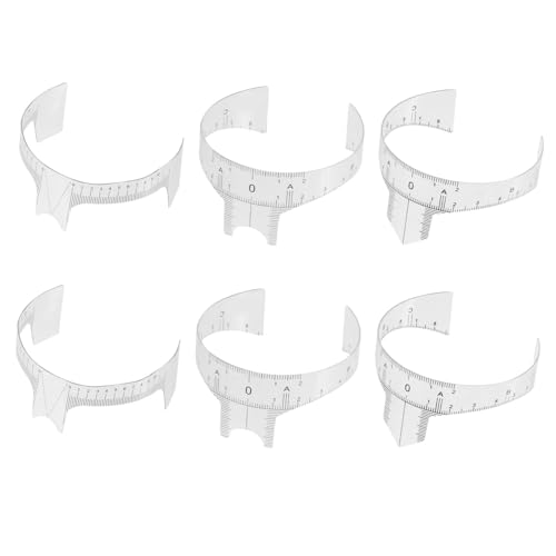 HAMPPLIES 6 Stück Teiliges Augenbrauen Nasenmaß Wiederverwendbare Kunststoffschablonen zur Präzisen Positionierung und Formgebung von Augenbrauen für und Mädchen von HAMPPLIES