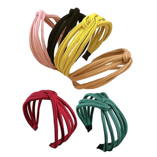 HAMPPLIES 6 Stück Teiliges Damen Haarband Set Stirnbänder mit Geknotetem Design Geeignet für Verschiedene Haartypen und Anlässe Gelb Schwarz Khaki Dunkelgrün Weinrot und Rosa HAMPPLIES 6 Stück Teiliges Damen Haarband Set Stirnbänder mit Geknotetem Design Geeignet für Verschiedene Haartypen und Anlässe Gelb Schwarz Khaki Dunkelgrün Weinrot und Rosa von HAMPPLIES