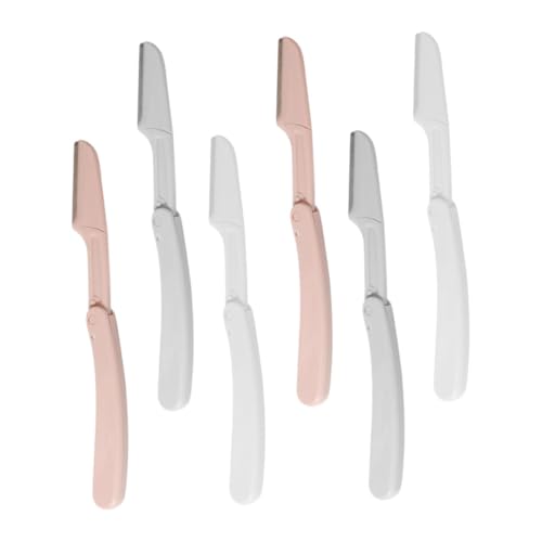 HAMPPLIES 6 Stück Teiliges Faltbares Augenbrauen Trimmerset aus Edelstahl und Resin Hautfreundlich Sicher und Langlebig Präziser Rasierer für Damen und Herren Perfektes Styling Sanfte von HAMPPLIES