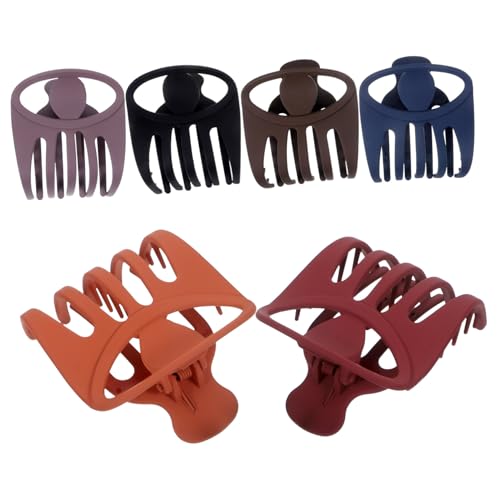 HAMPPLIES 6 Stück Teiliges Französische Haarspangen aus Langlebigem PC Rutschfeste Haarklammern für Damen Vielseitige Stylingclips in Farben für Halbe Hochsteckfrisuren und Alltag von HAMPPLIES