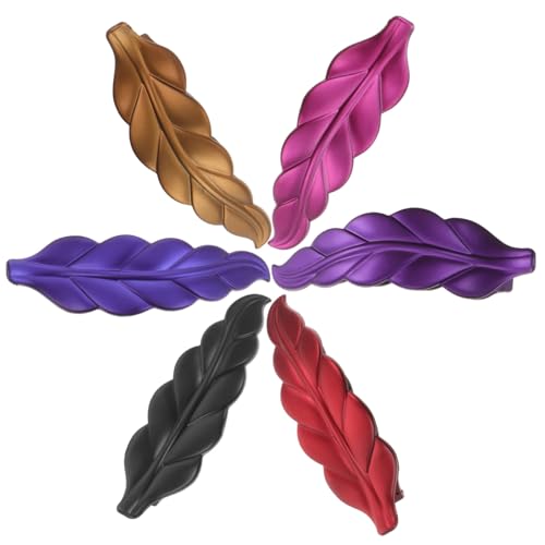 HAMPPLIES 6 Stück Teiliges Große Matte Bunte Haarspangen in Blattform für Mädchen Haarklammern zum Fixieren und Styling Vielseitiger Haarschmuck für Alltag Party HAMPPLIES 6 Stück Teiliges Große Matte Bunte Haarspangen in Blattform für Mädchen Haarklammern zum Fixieren und Styling Vielseitiger Haarschmuck für Alltag Party von HAMPPLIES