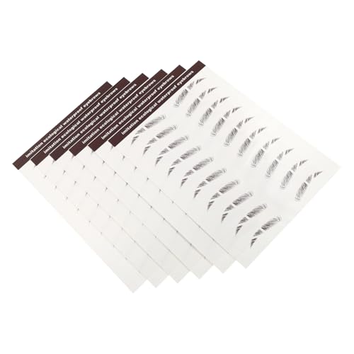 HAMPPLIES 6 Stück Teiliges Haarähnliche Augenbrauen Sticker Wasserfest Langlebig Wiederverwendbar für Natürlich Definierte Brauen Geeignet für Damen mit Dünnen Spärlichen oder Gezupften von HAMPPLIES