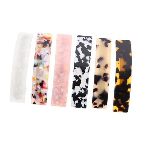 HAMPPLIES 6 Stück Teiliges Haarklammern Minimalistischem Acetat Sanft Haltende Haarspangen für Frauen Rutschfest und Schonend für Styling und Alltag Vielseitiger Haarschmuck für Party und von HAMPPLIES