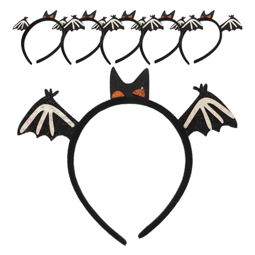 HAMPPLIES 6stücke Fledermaus-haarreif Für Halloween Gruseliges Stirnband Mit Fledermausflügeln Leichtes Und Bequemes Material Für Partys Und Kostümveranstaltungen Süßer Haarschmuck von HAMPPLIES