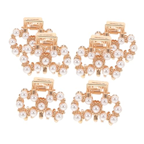 HAMPPLIES 6 Stück Teiliges Kleine Haarklammern mit Perlen Mini Krallenclips für Damen Dekorativ und Langlebig für Alltag und Besondere Anlässe Sorgt für Perfekten Haarbeschädigung von HAMPPLIES