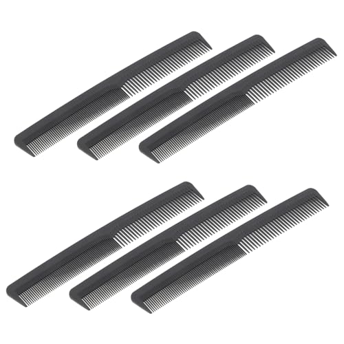 HAMPPLIES 6 Stück Teiliges Kunststoffkamm mit Feinen und Breiten Zähnen Tragbare Entwirrende Kämme aus Langlebig und Sanft zur Kopfhaut Vielseitig für Männer und Frauen für Salon und von HAMPPLIES