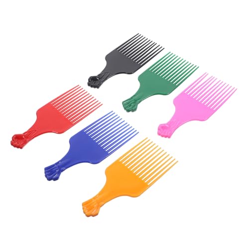 HAMPPLIES 6 Stück Teiliges Langlebige Kunststoff Kämme mit Langem Zahn für Haarstyling und Bartpflege Ergonomisch Geformt Geeignet für Damen und Herren für Salon und Zuhause von HAMPPLIES