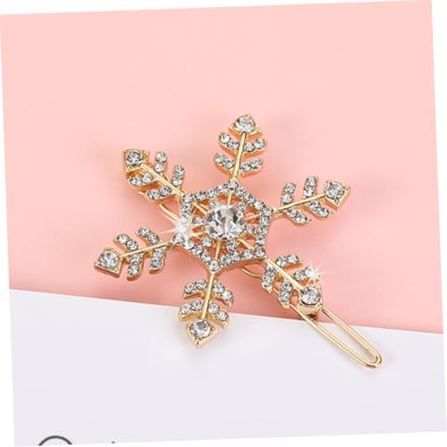 HAMPPLIES 6 Stück Teiliges Weihnachts Haarspangen mit Funkelnden Schneeflocken Kleine Haarklammern für Frauen und Festlicher Haarschmuck Kleines Dankeschön und zu Weihnachten von HAMPPLIES