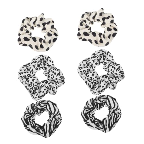 HAMPPLIES 6 Stück Teiliges Zebra und Leopardenmuster Haargummis Weiche Elastische Haarschleifen für Mädchen Haaraccessoires Schonend zu Haaren Vielseitig für Alltag und Festlichkeiten von HAMPPLIES
