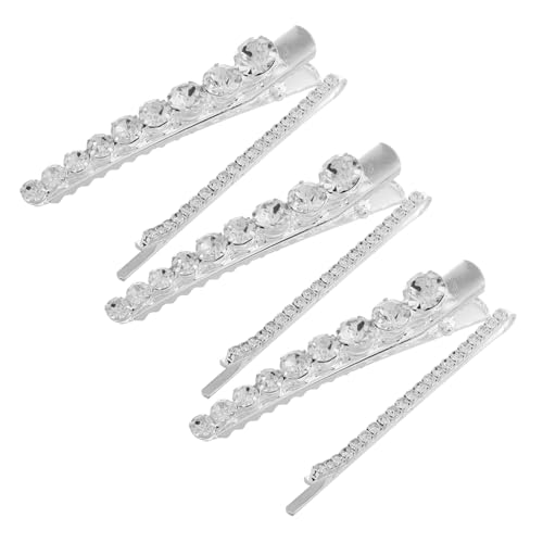 HAMPPLIES 6 Stück Vintage Strass Haarklammern mit Funkelnden Kristallen Stilvolle Haarspangen für Brautfrisuren und Festliche Anlässe Vielseitiger Haarschmuck für Frauen und Mädchen von HAMPPLIES