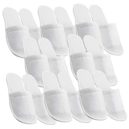 HAMPPLIES 8 Paare Einweg Hausschuhe Damen Rutschfest Spa Slipper Weich Sohle Gäste Hausschuhe für Hotel Beauty Salon Pediküre von HAMPPLIES