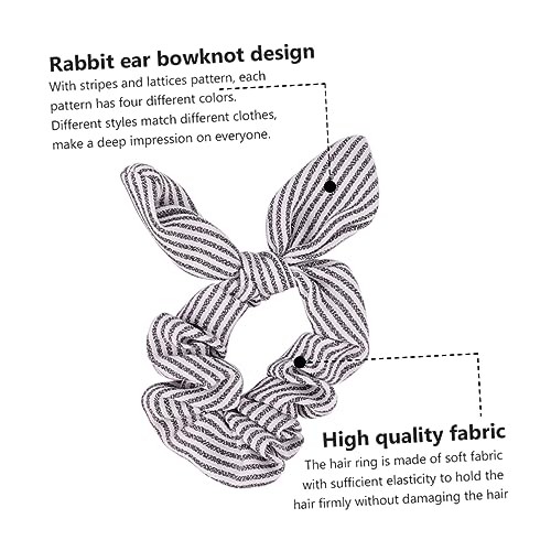 HAMPPLIES 8 Stück Haarbänder mit Hasenohren und Schleife Elastische Haargummis für Mädchen für Partys und Tägliche Nutzung Farbenfrohe Haarschmuck für Zufällige Farbe Zufällige Farbe von HAMPPLIES