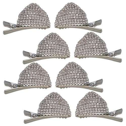 HAMPPLIES 8 Stück Teiliges Glitzernde Katzenohren Haarspangen mit Strasssteinen Modische Halloween Haaraccessoires für Damen und Leicht Langlebig für Festtage und Kostümpartys von HAMPPLIES