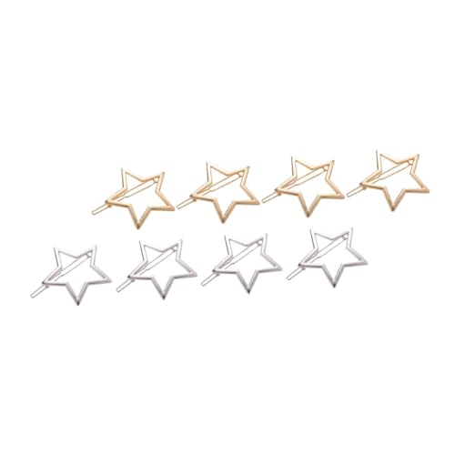 HAMPPLIES 8 Stück Teiliges Glitzernde Stern Haarspangen für Mädchen Einfache Haarclips aus Hochwertigem Legierungsmaterial für Partys und Alltag Gold und Silber Erhältlich HAMPPLIES 8 Stück Teiliges Glitzernde Stern Haarspangen für Mädchen Einfache Haarclips aus Hochwertigem Legierungsmaterial für Partys und Alltag Gold und Silber Erhältlich von HAMPPLIES