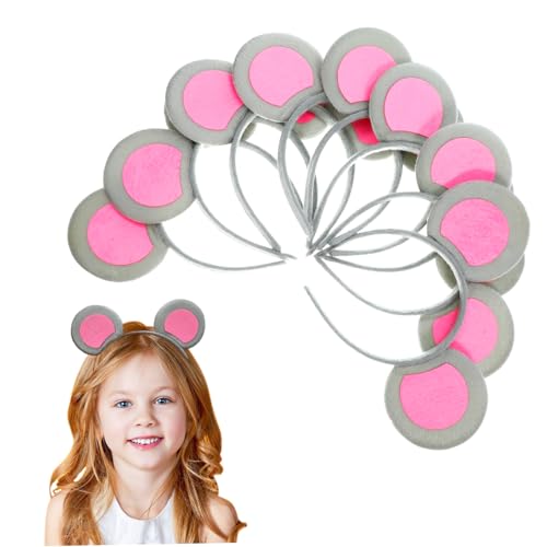 HAMPPLIES 8 Stück Teiliges Mausohren Stirnband aus Weichem Stoff Leicht und Flexibel Komfortabel für Erwachsene Perfektes Halloween und Karneval Kostüm Accessoire für Partys und Cosplay von HAMPPLIES