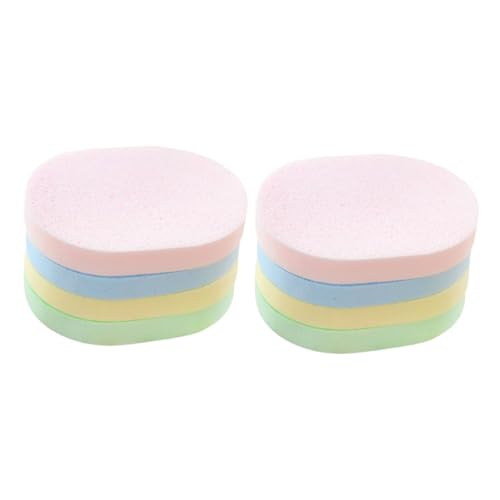 HAMPPLIES 8 Stück Teiliges Runde Gesichtsreinigungsschwämme Waschbare Makeup entferner Pads Dicke Hautfreundliche Schwämme für Hauttypen Praktische für Sanfte Zufällige Zufällige Farbe von HAMPPLIES