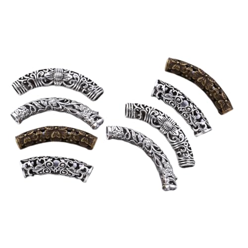 HAMPPLIES 8 Stück Teiliges Vintage Haarschmuck aus Rostfreiem Material Flexible Haarringe und Haarperlen zum Flechten von Zöpfen Stilvolle Haaraccessoires für Damen und Mädchen für Festival von HAMPPLIES