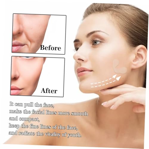 HAMPPLIES 80 Stück Unsichtbares Face Lifting Tape V Form Gesichtshaut Straffendes Faltenreduzierendes Aufkleber mit Hoher Elastizität für Effektives Hautlifting und Verjüngung von HAMPPLIES