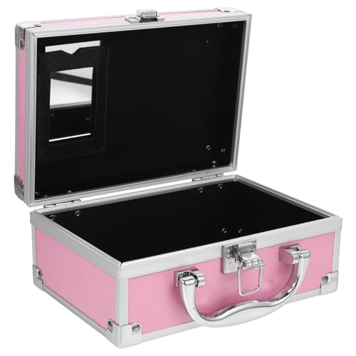 HAMPPLIES Aluminium Kosmetikkoffer Klein Leicht Tragbar Makeup Organizer Aufbewahrungsbox Multifunktional für Reise Instrumente Nagelzubehör Hairstylisten von HAMPPLIES