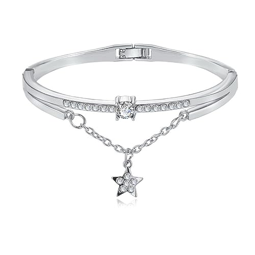 HAMPPLIES Armband aus Legierung Sternarmband Stern-Handschmuck Stern Frauen Armband Silber HAMPPLIES Armband aus Legierung Sternarmband Stern-Handschmuck Stern Frauen Armband Silber von HAMPPLIES