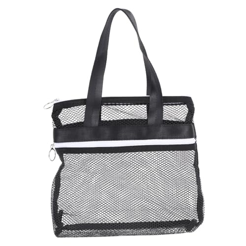 HAMPPLIES Atmungsaktive Mesh Strandtasche Leichter Reise Kosmetikbeutel aus Strapazierfähigem Nylon Transparenter Organizer für Make Up und Toilettenartikel Kompakt und Vielseitig für von HAMPPLIES